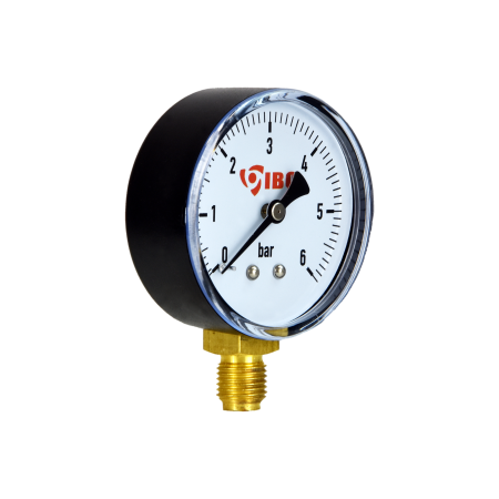 Радиальный манометр 1/4", диаметр 60 мм, 0÷6 бар