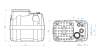 DRENO BOX 200 L B - бак для напольной насосной станции (без опорных ножек)