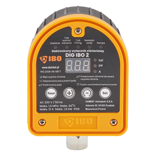 DIG IBO 2 1/4"GW Электронное реле давления
