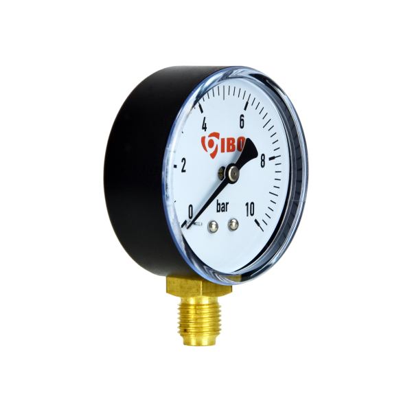 Радиальный манометр 1/4", диаметр 60 мм, 0÷10 бар